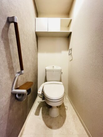 温水洗浄便座のトイレです。
